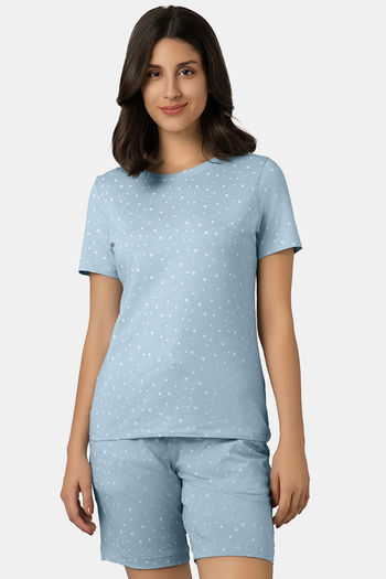 Amante Cotton Top - Celestial Blue Print Buy Amante Cotton Top - Celestial Blue Print